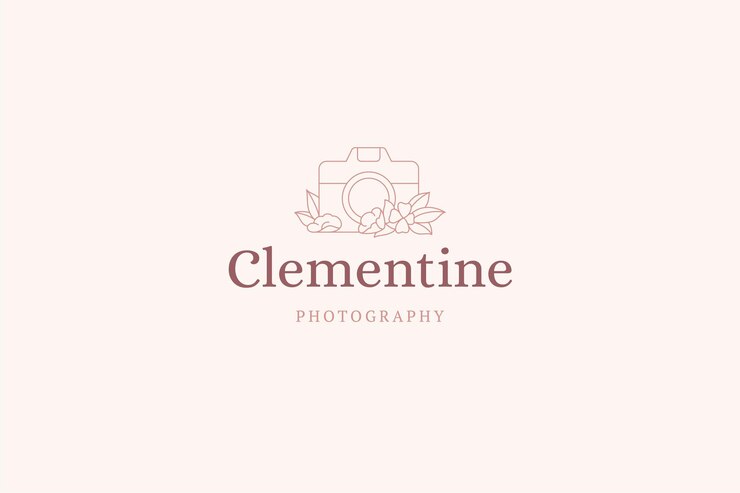 Minimalista foto video cámara diseño decorativo flor botánica primavera flor línea arte logo vector