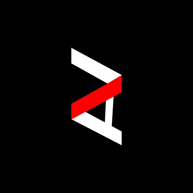 Minimalista letra abstracta ZA logotipo Este icono del logotipo se incorpora con dos logotipos abstractos za