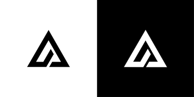 Minimalista letra A Una plantilla vectorial de diseño de logotipo de monograma