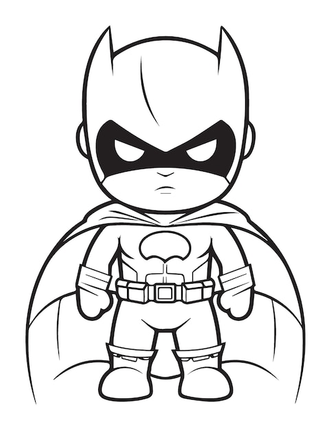 Vector minimalista lindo batman vector plano íconos mínimos