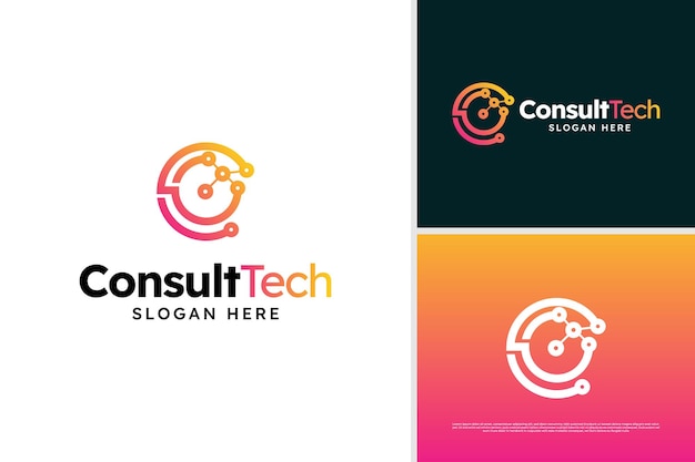 Minimalista línea de letras E consultoría tecnología diseño de logotipo concepto de contabilidad tecnología plantilla de logotipo