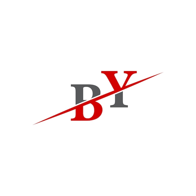 Minimalista por logotipo con línea diagonal dinámica