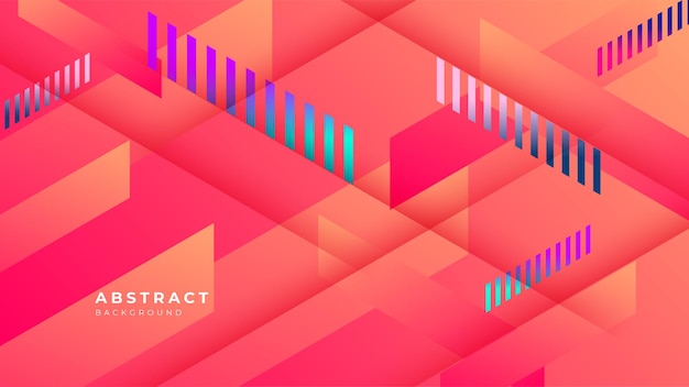 Mínimo colorido vibrante formas geométricas vívidas diseño de fondo moderno abstracto Diseño para plantilla de póster en telón de fondo web banner folleto volante presentación de página de destino y seminario web