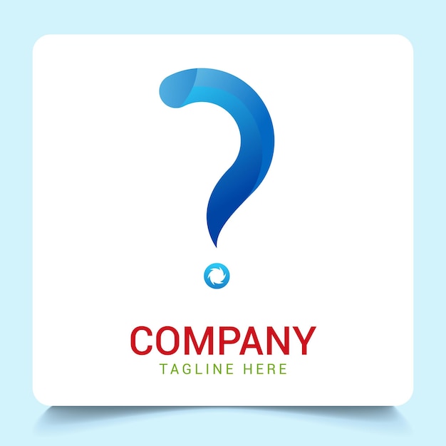 Mínimo ¿Qué icono '?' diseño de logotipo con colores degradados.