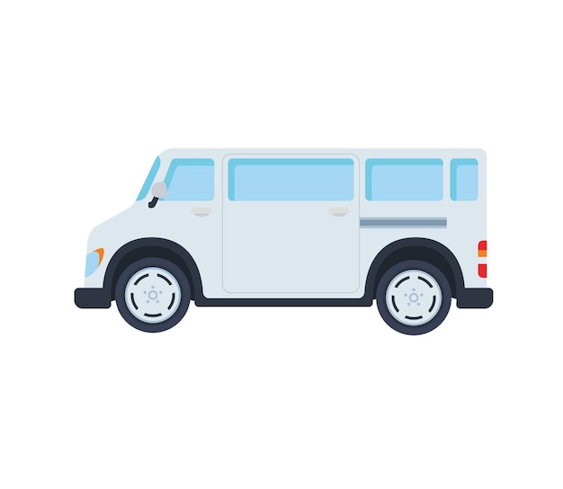 Minivan vector icono aislado. Ilustración de emojis. Emoticono de vector de furgoneta