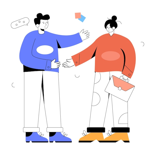 Mira esta ilustración plana del negocio