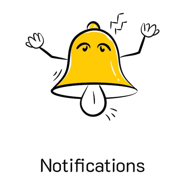 Mira este lindo icono de garabato de notificaciones