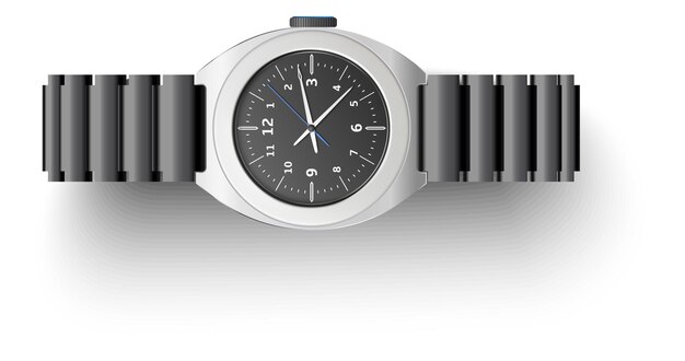 Mira una maqueta realista Reloj de pulsera en estilo empresarial