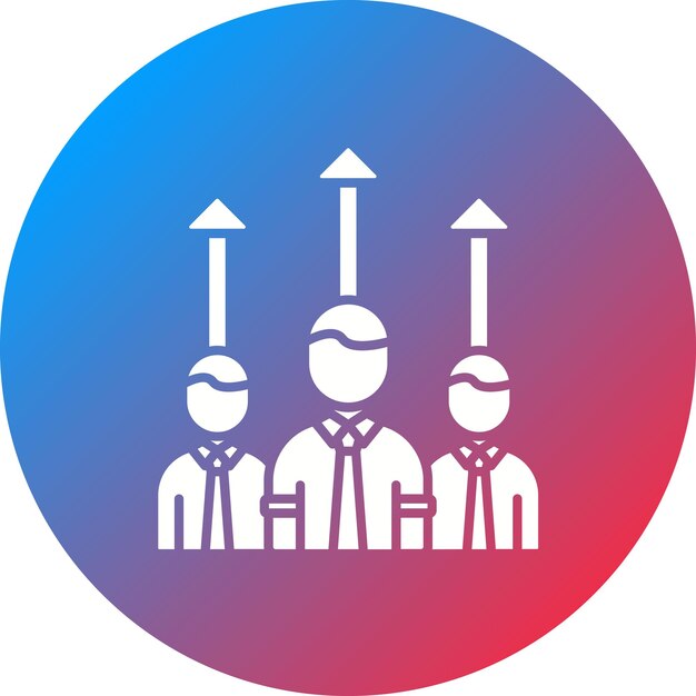 La misma imagen vectorial de íconos de enfoque se puede utilizar para personas de negocios