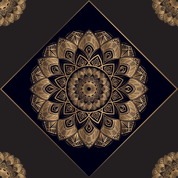 misterioso hermoso mandala dibujado a mano para diseño de tatuaje de meditación oriental