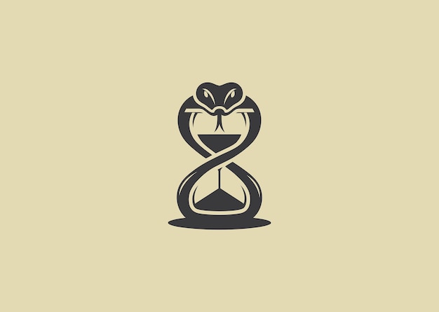 Un misterioso reloj de arena y el logotipo de la serpiente que simbolizan la transformación del tiempo y la sabiduría