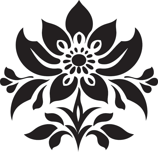 Místico Floral Noir susurra el encanto vectorializado