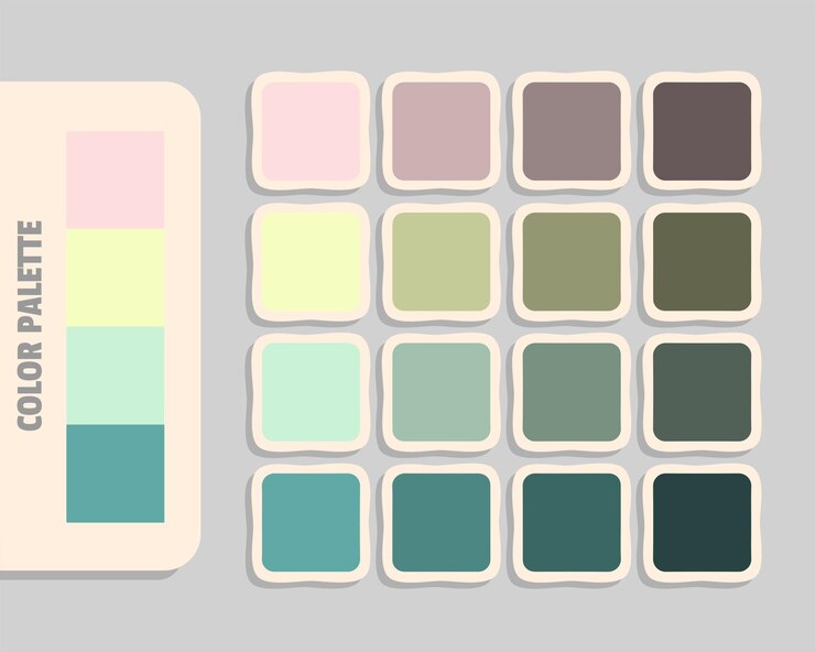 Vector mistyrose limonchiffon gainsboro cadet azul paleta de colores rgb colores que coinciden con los colores armoniosos