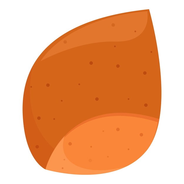 La mitad de una patata dulce que muestra su carne naranja