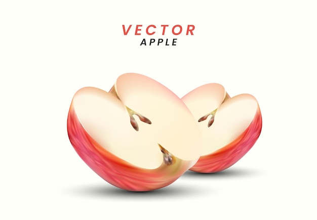 La mitad de pice de vector apple