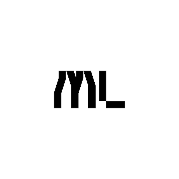 ML monograma logotipo diseño carta texto nombre símbolo monocromo logotipo alfabeto carácter simple logotipo