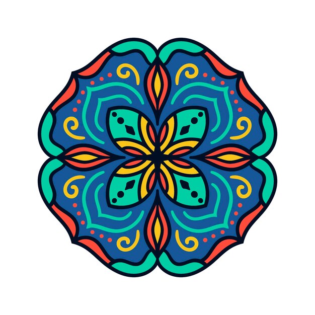 Mnadala de colores Vector de fondo Mandala geométrica