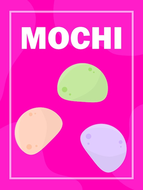 Mochi. Banner publicitario rosa