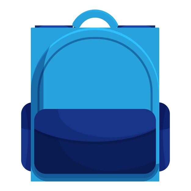 La mochila azul de la escuela está lista para llevar libros.