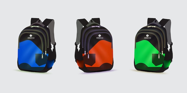 mochila escolar con el logotipo de la vuelta a la escuela