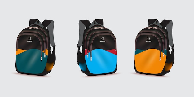 Vector mochila escolar con el logotipo de la vuelta a la escuela