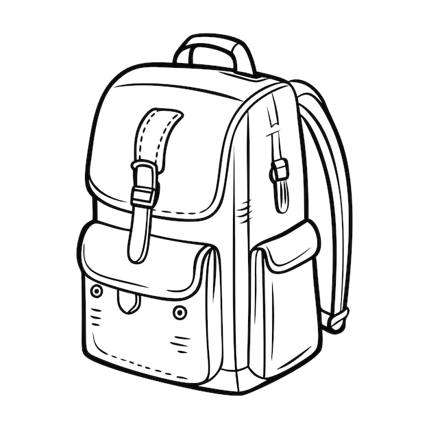 Mochila sobre un fondo blanco.
