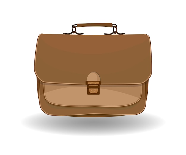 Mochilera para la escuela o el trabajo para libros de texto o documentos ilustración vectorial de diseño clásico