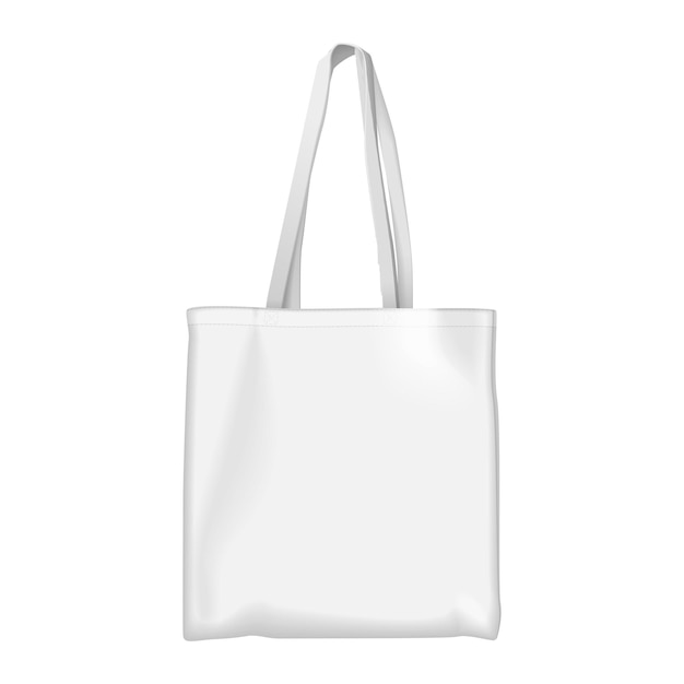 Vector mock up de bolsa ecológica blanca completa