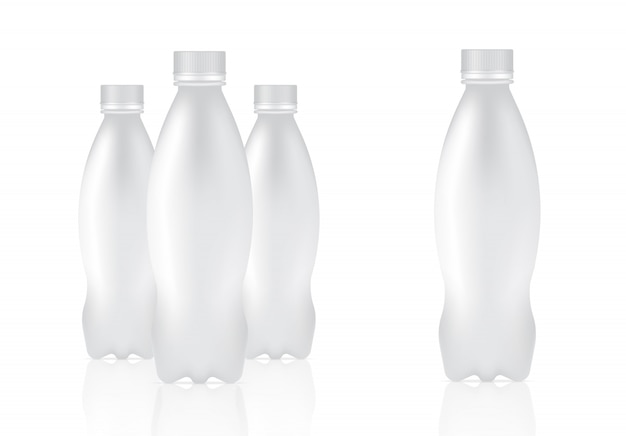 Vector mock up realistic plastic bottle packaging product