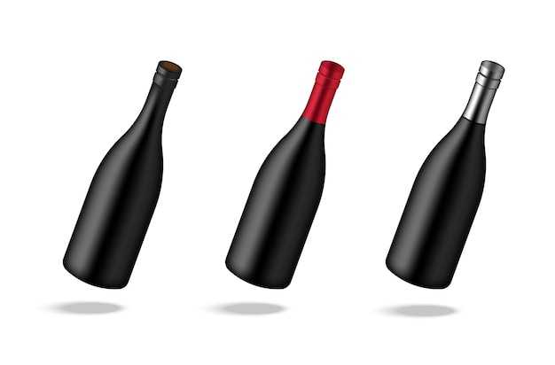 Mock up Realistic Premium Wine Alcohol fondo botella