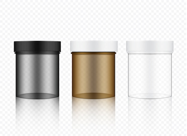 Mock up Realistic Transparent Jar Packaging 