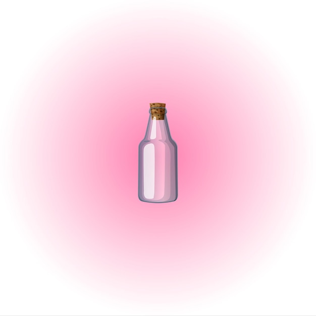 Mockup de botella de veneno de vidrio EPS para Freepik