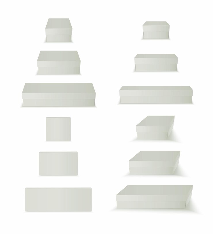 Vector mockup de caja gris claro aislado vector eps vector eps