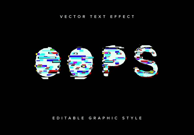 Mockup del efecto de texto de glitch