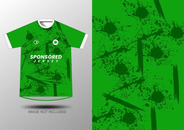 Mockup de fondo para camiseta deportiva de patrón verde pincel de aceite