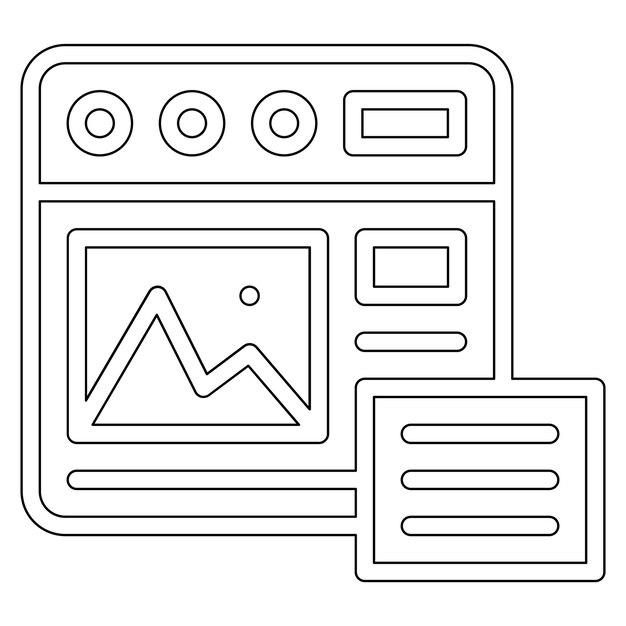 Mockup Ilustración de icono vectorial de diseño del conjunto de iconos de codificación y desarrollo