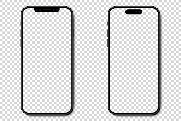 Mockup Iphone 14 14 pro 14 pro max y nuevo iphone 14 14 pro Mockup screen iphone Vector illustration