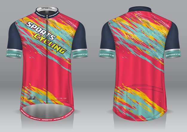 Vector mockup de jersey de ciclismo para uniforme