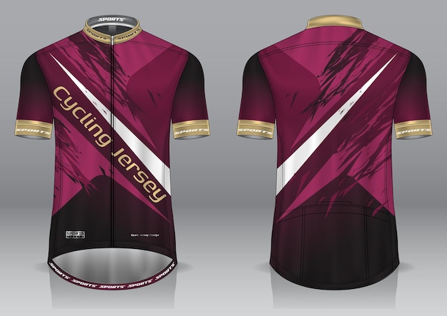 Vector mockup de jersey de ciclismo para uniforme