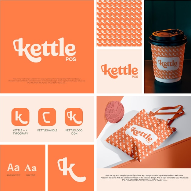 Mockup de marca y embalaje de Kettle POS
