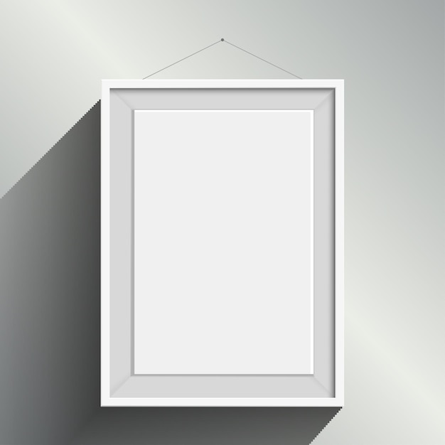 Mockup de marco fotográfico realista aislado en un fondo blanco