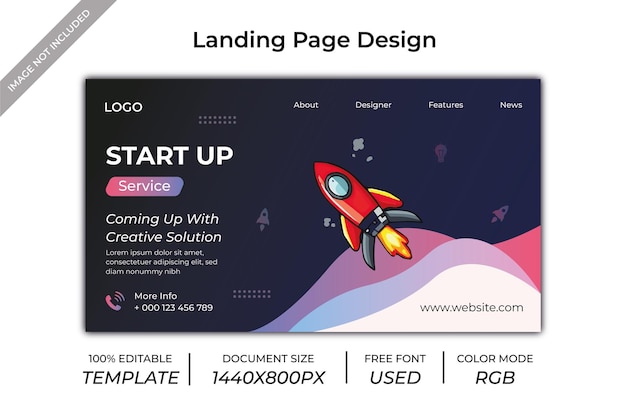 Mockup de la página de aterrizaje