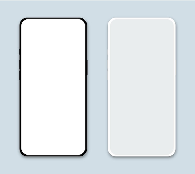 Mockup de pantalla en blanco del teléfono