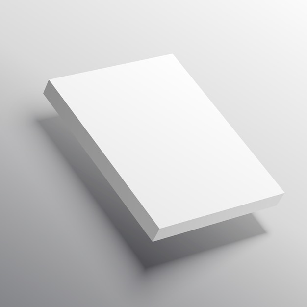 Vector mockup plantilla de 3d stock de páginas o caja