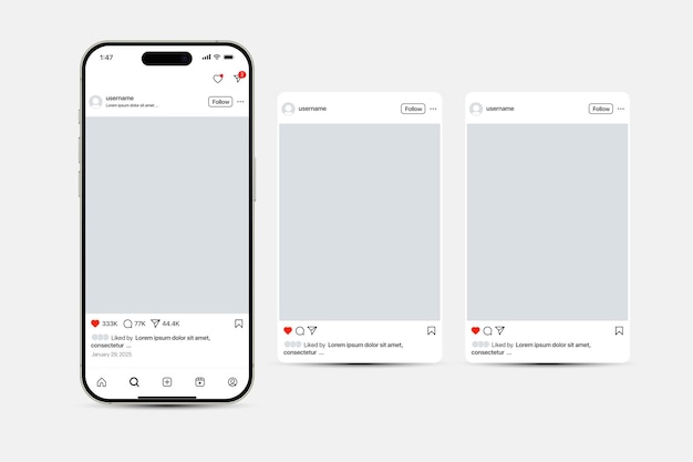 Mockup de la plantilla de la publicación de Instagram
