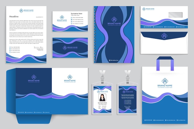 Mockup profesional de papelería