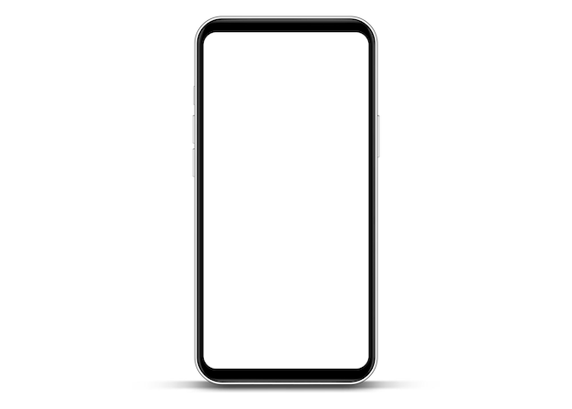Mockup de teléfono inteligente de alta calidad en 3D con diferentes ángulos y fondo aislado para mostrar la aplicación móvil