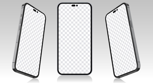 Mockup de teléfono de pantalla en blanco de teléfono plantilla para infografías o interfaz de diseño de interfaz de usuario de presentación