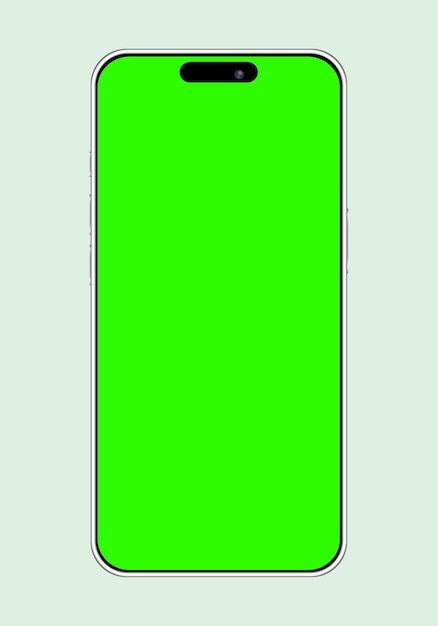 Mockup de teléfono de pantalla verde