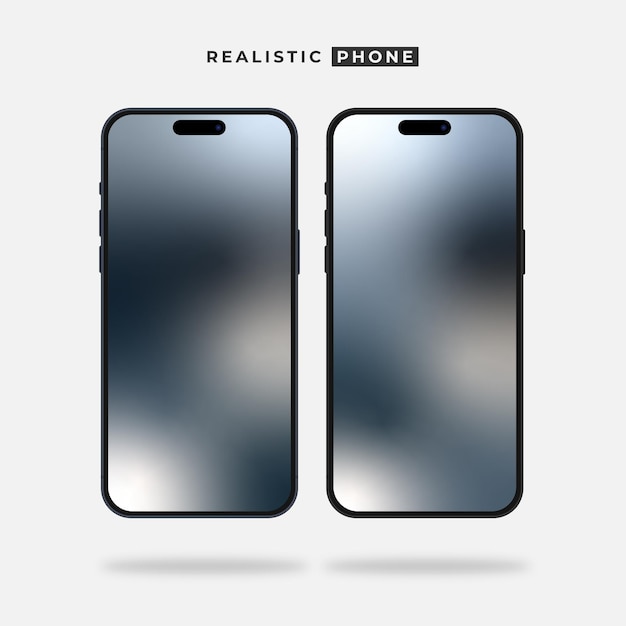 Vector mockup de teléfono realista